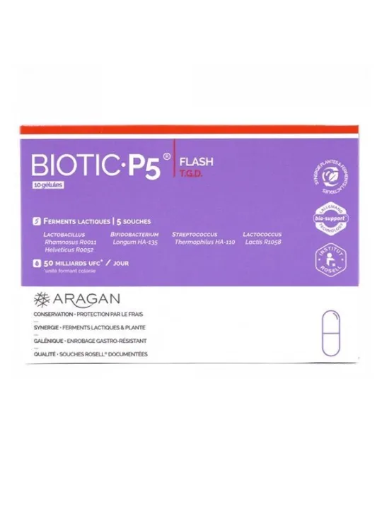Aragan biotic p5 flash boîte de 10 gélules