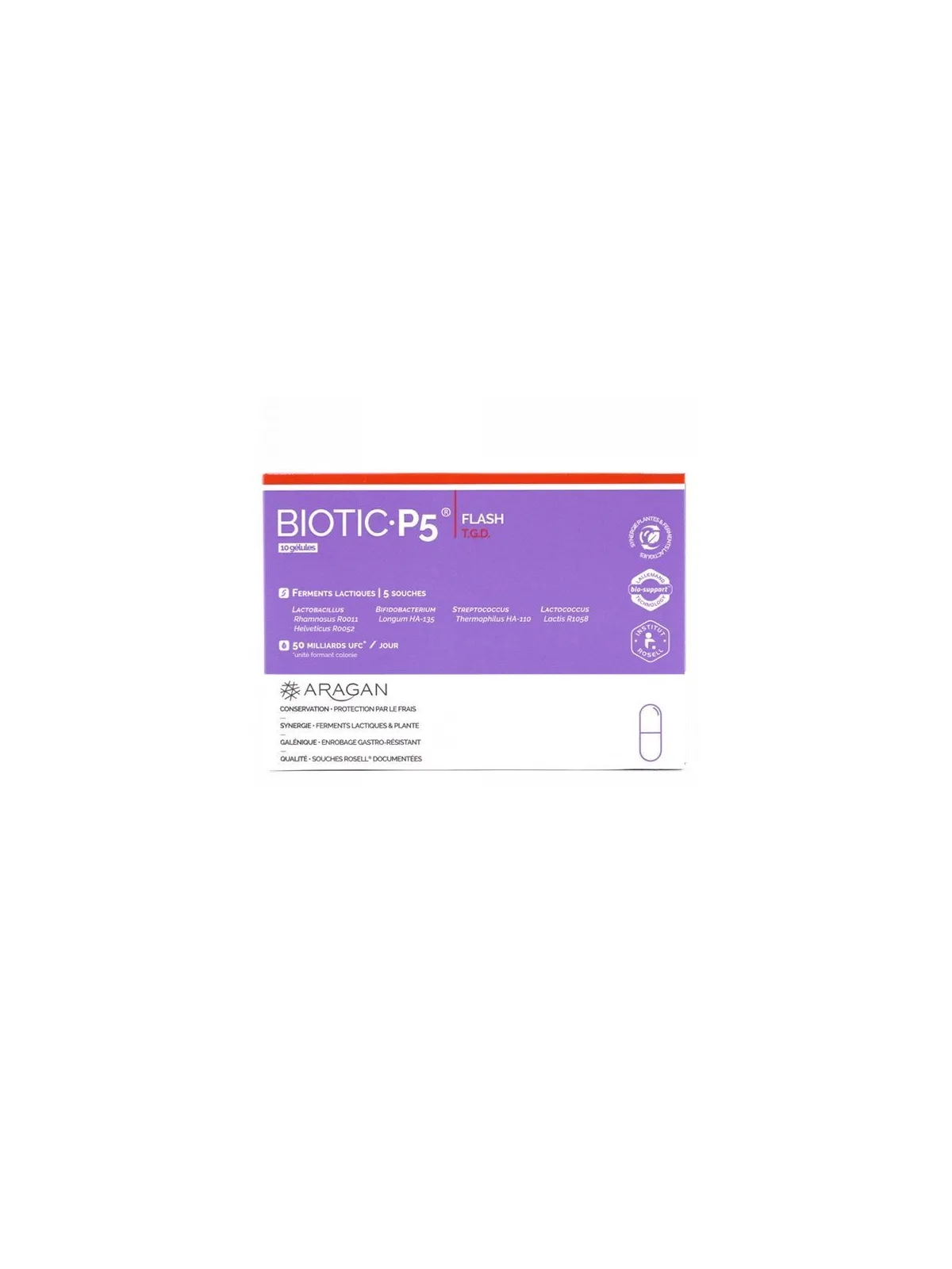 Aragan biotic p5 flash boîte de 10 gélules