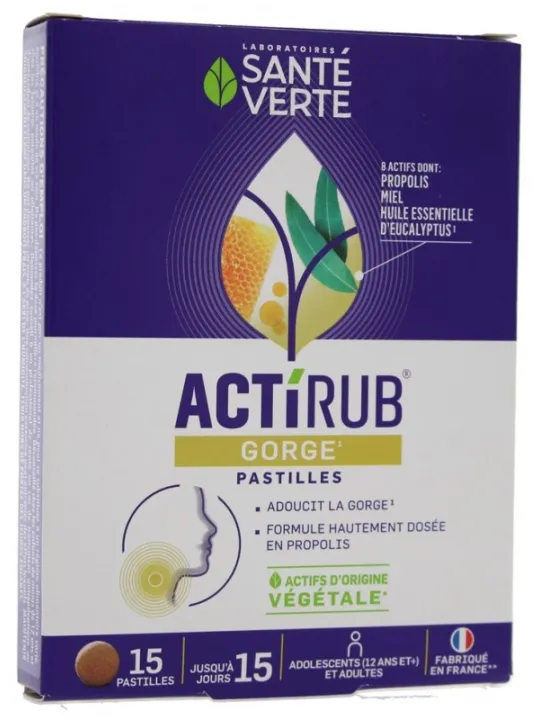 SANTE VERTE Actirub Pastilles boite de 15