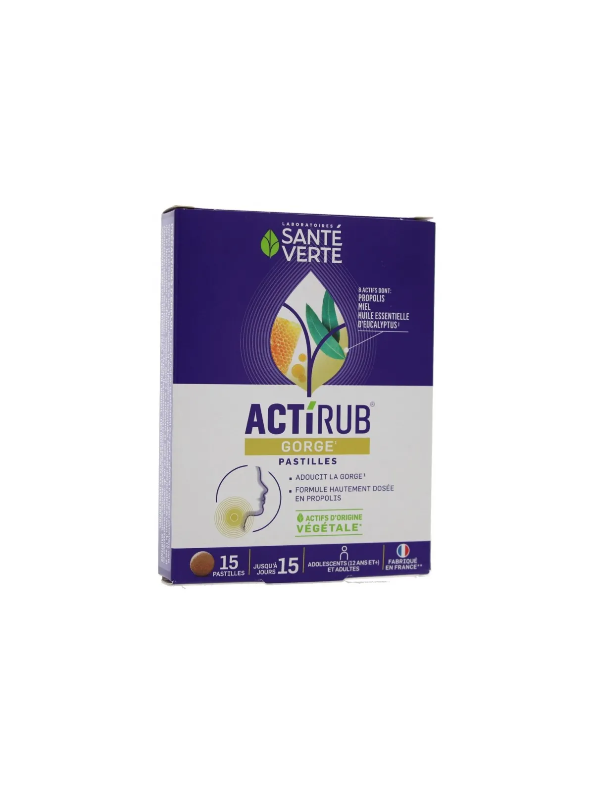 SANTE VERTE Actirub Pastilles boite de 15