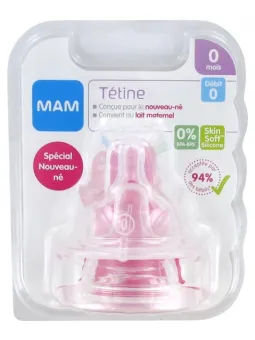 MAM Tétines Débit 0 boite de 2