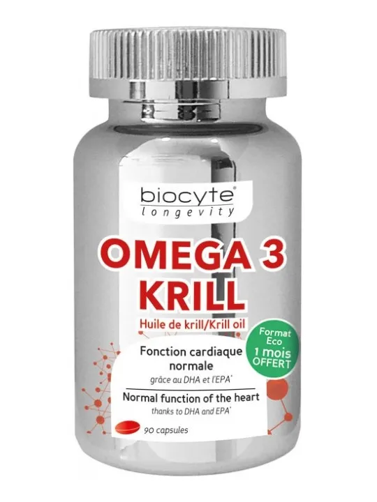 BIOCYTE Oméga 3 Krill Capsules boite de 90