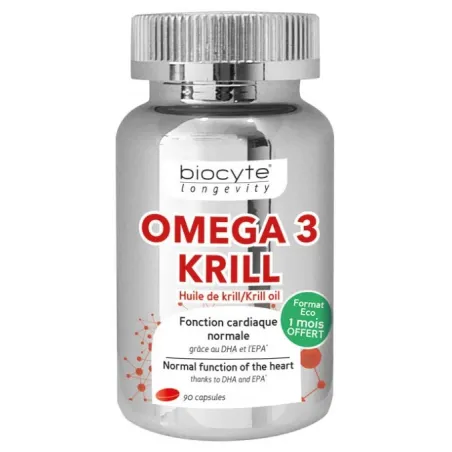 BIOCYTE Oméga 3 Krill Capsules boite de 90