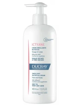 DUCRAY Ictyane Crème Émolliente Nutritive Visage et Corps 400 ml