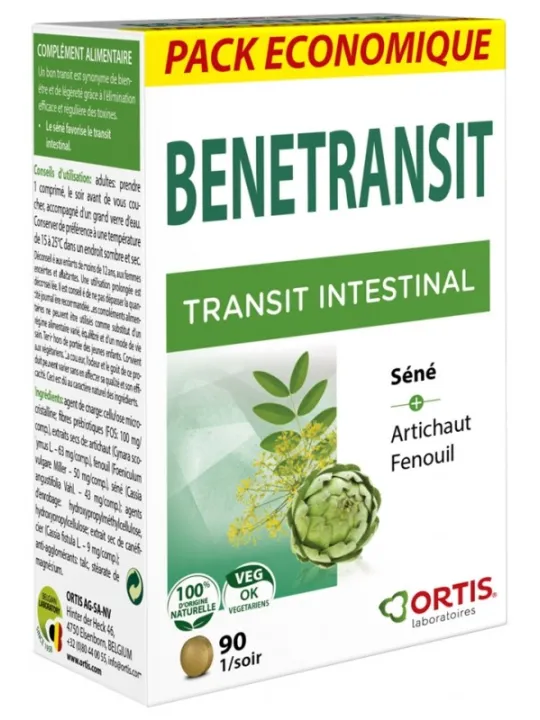 ORTIS Bénétransit transit Intestinal Comprimés boite de 90