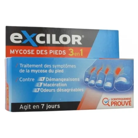 EXCILOR Mycose des Pieds 3 EN 1 15ML