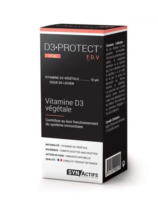 SYNACTIFS D3 Protect Vitamine D Végétale 20ML
