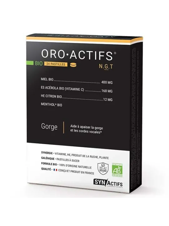 SYNACTIFS Oroactifs Pastilles Bio boite de 24