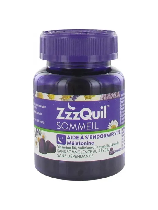 ZZZQUIL Sommeil Gommes Fruits des Bois boite de 30