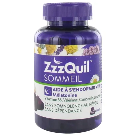 ZZZQUIL Sommeil Gommes Fruits des Bois boite de 60