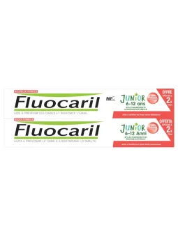FLUOCARIL Dentifrice Junior 6-12 Ans Fruits Rouges 2X75ML