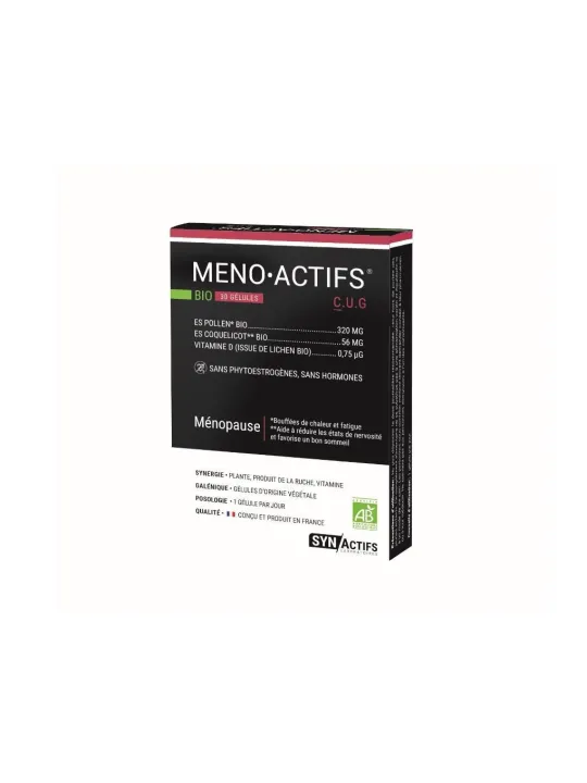SYNACTIFS Ménoactifs Bio Gélules Boite de 30