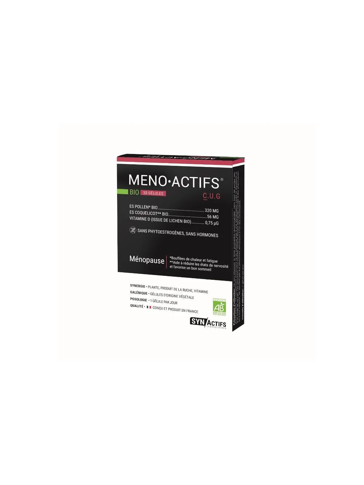 SYNACTIFS Ménoactifs Bio Gélules Boite de 30