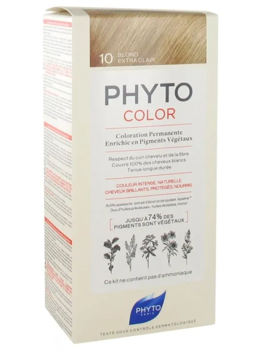 PHYTOCOLOR Coloration Permanente  : 10 Blond Extra Clair