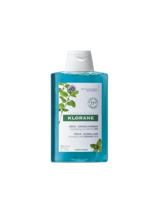 KLORANE Shampoing à la Menthe Aquatique Bio 200ML