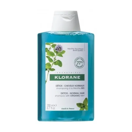 KLORANE Shampoing à la Menthe Aquatique Bio 200ML