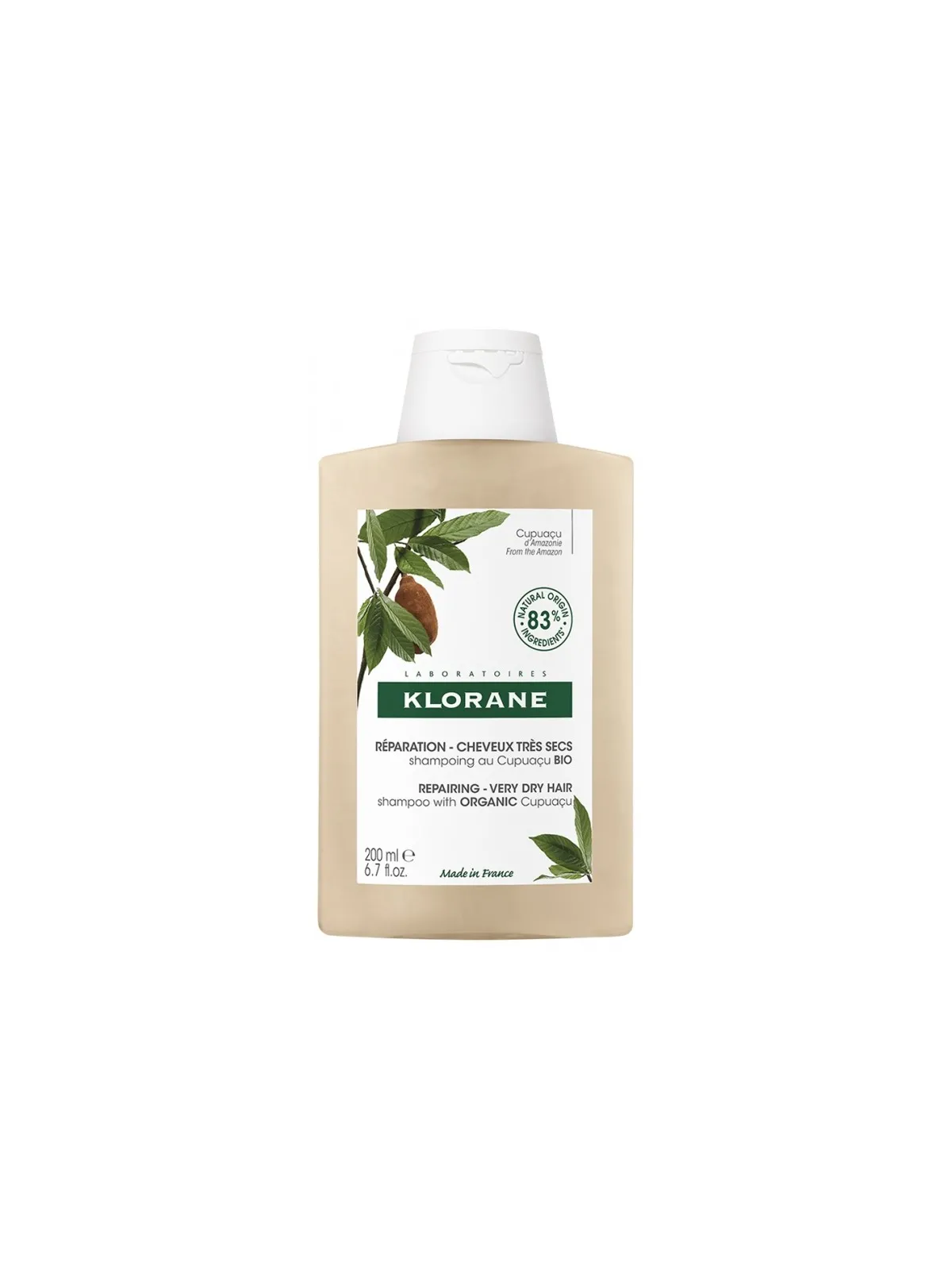 KLORANE Shampoing Réparateur au Beurre de Cupuaçu Bio 200ML