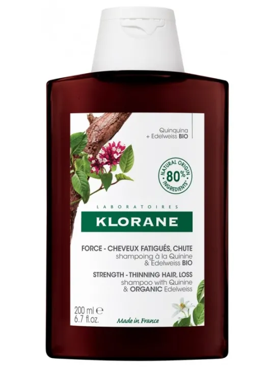 KLORANE Shampoing Quinine et Edelweiss Bio 200ML