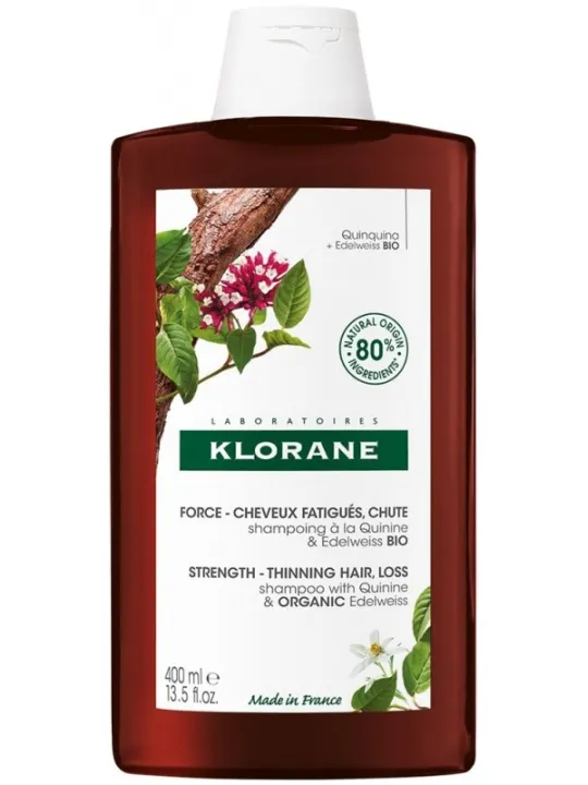 KLORANE Shampoing Quinine et Edelweiss Bio 400ML