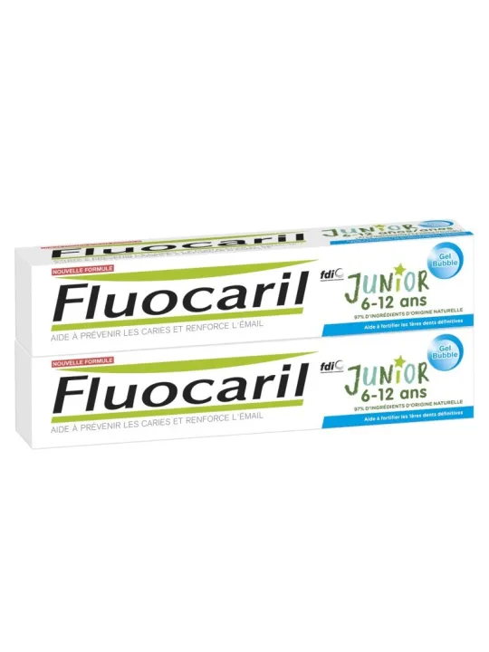 FLUOCARIL Dentifrice Junior 6-12 Ans Bubble 2x75ML