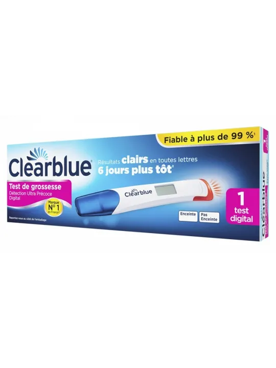 CLEARBLUE Test de Grossesse Ultra Précoce Digital boite de 1