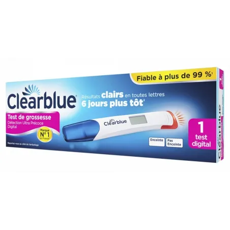 CLEARBLUE Test de Grossesse Ultra Précoce Digital boite de 1