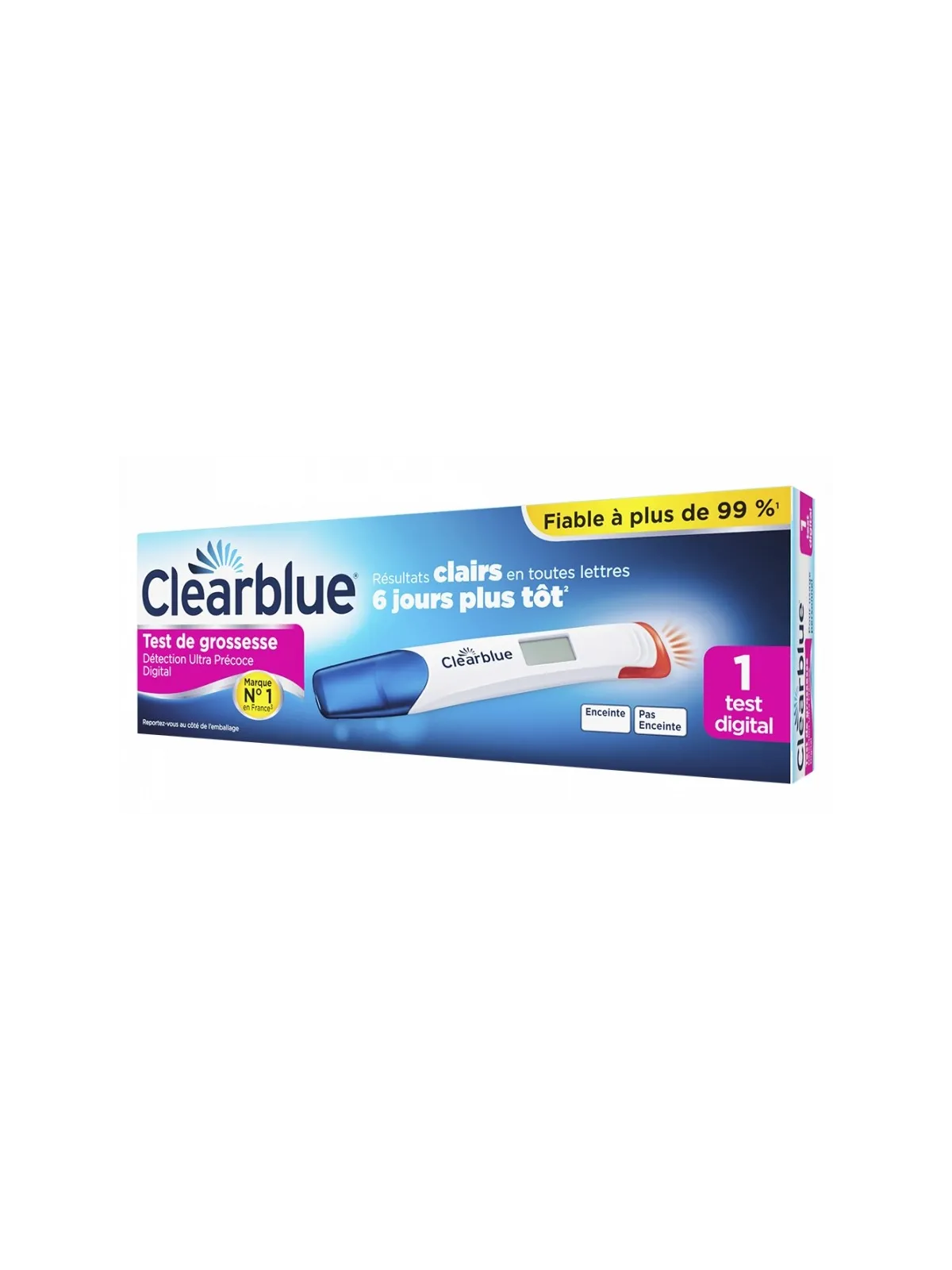 CLEARBLUE Test de Grossesse Ultra Précoce Digital boite de 1
