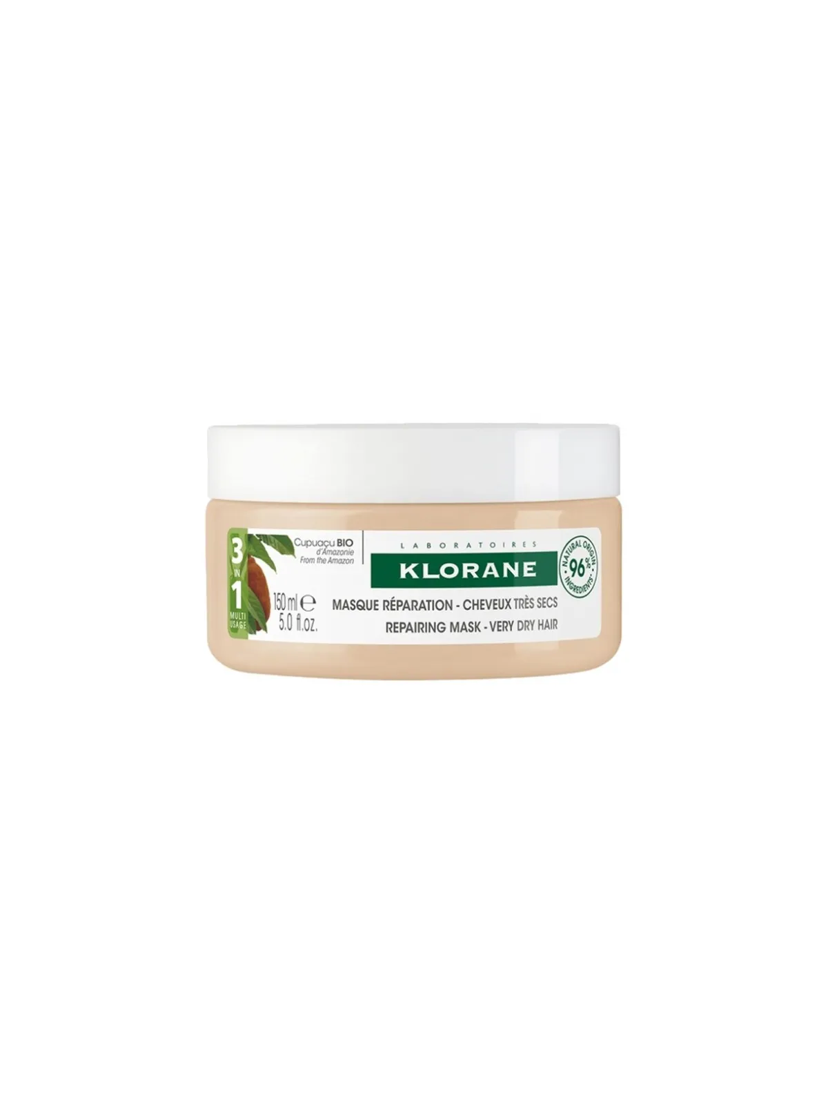 KLORANE Masque Réparation au Beurre de Cupaçu Bio pot de 150ML