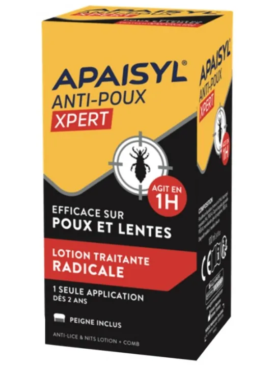 APAISYL Anti-Poux Xpert Lotion poux et Lentes 100ML