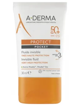 A-DERMA Protect Pocket Fluide Invisible Très Haute Protection 30 ml