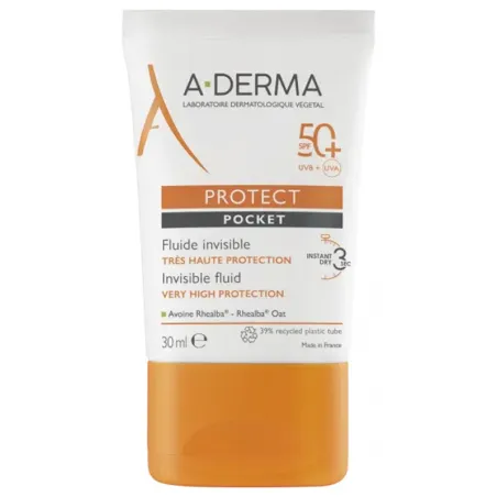 A-DERMA Protect Pocket Fluide Invisible Très Haute Protection 30 ml