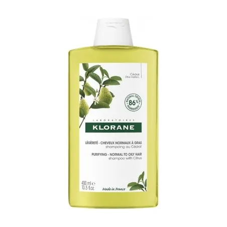 KLORANE Shampoing Cheveux Normaux à Gras au Cédrat 400ML
