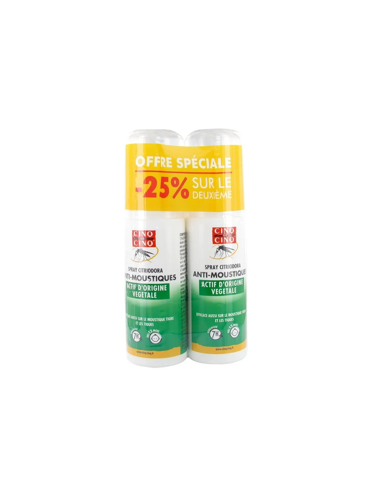 CINQ SUR CINQ Spray Citriodora Anti-Moustiques 2X100ML