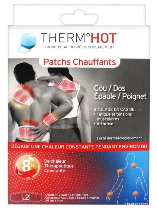 THERMHOT Patchs Chauffants Cou/Dos/2paule/Poignet boite de 2