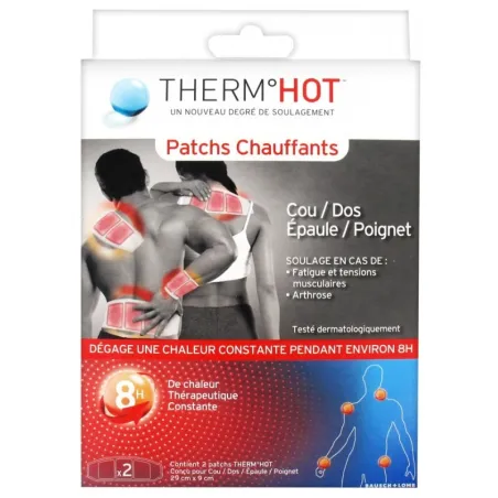 THERMHOT Patchs Chauffants Cou/Dos/2paule/Poignet boite de 2