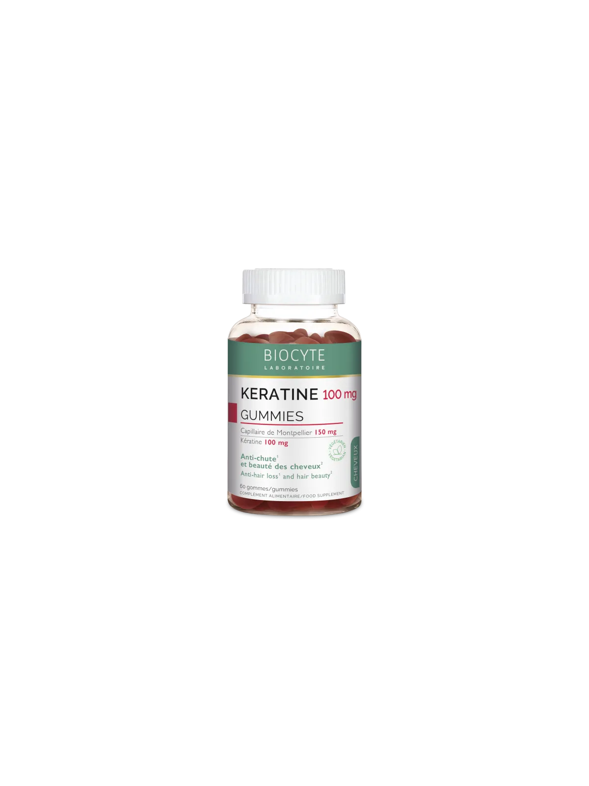 BIOCYTE Gummies Kératine Boite de 60