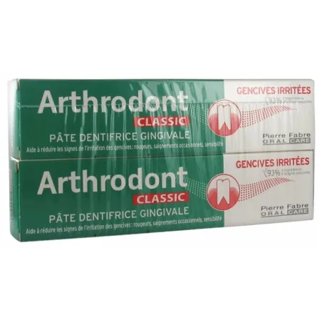 ARTHRODONT Classic Pâte Dentifrice Gingivale Lot de 2 x 75 ml