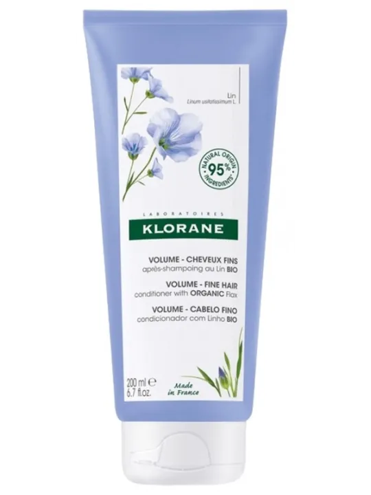 KLORANE Après-Shampoing Cheveux Fins au Lin Bio 200ML