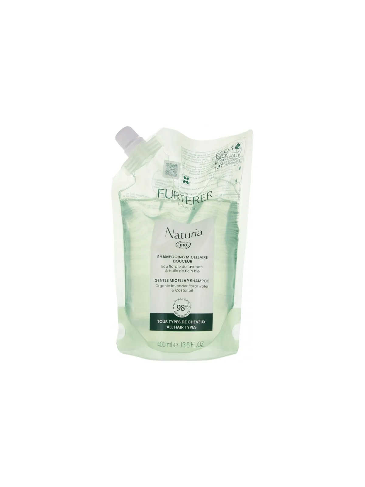 RENE FURTERER Naturia Shampoing Micellaire Douceur Bio Éco-Recharge 400ML