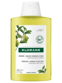 KLORANE Shampoing Cheveux Normaux à Gras au Cédrat 200ML