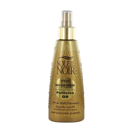 SOLEIL NOIR Huile Sèche Vitaminée Pailletée Or 150ML