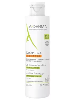A-DERMA Exomega Control Gel Moussant Émollient Anti-Grattage 200 ml