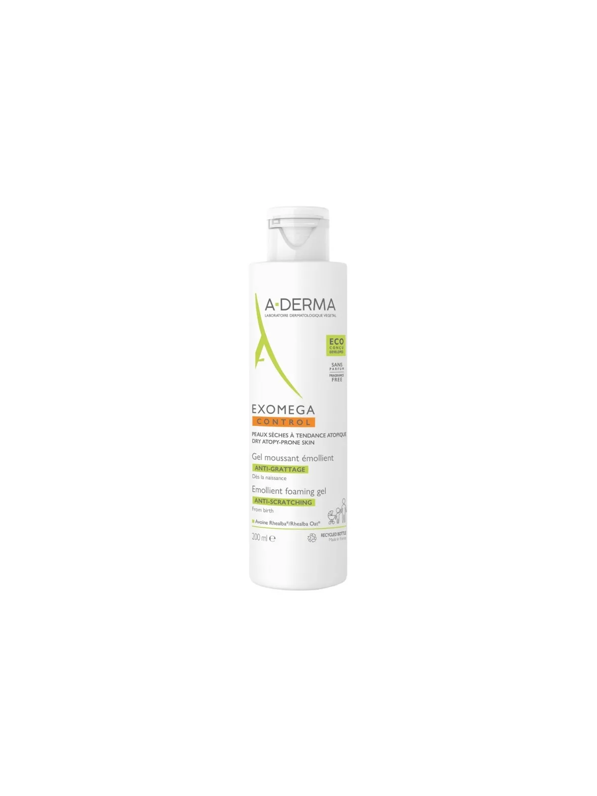 A-DERMA Exomega Control Gel Moussant Émollient Anti-Grattage 200 ml