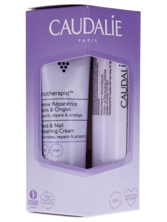 CAUDALIE Vinotherapist Pack Crème Mains&Ongles 30ML + Stick Lèvres 4.5G