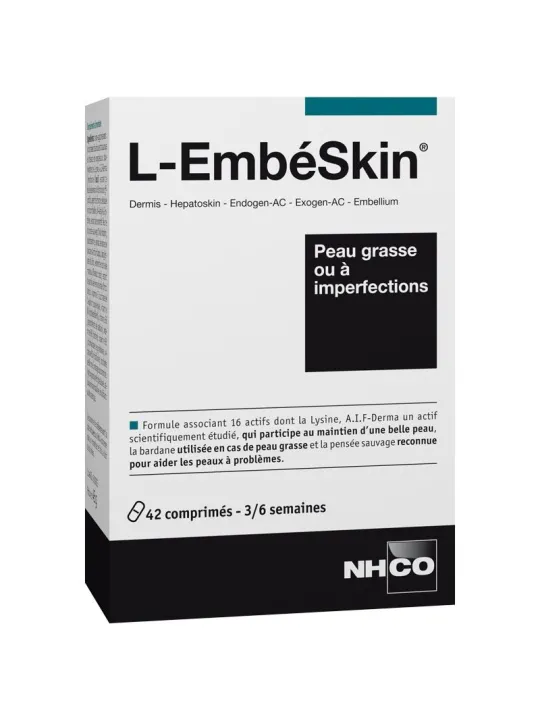 NHCO L-EmbéSkin Peaux Grasse à Imperfections 42 comprimés