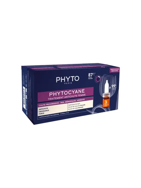 PHYTO Phytocyane TraitementT Anti-Chute Progressive Femme Ampoules boite de 12