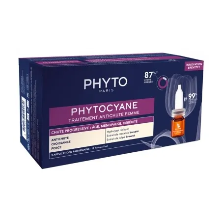 PHYTO Phytocyane TraitementT Anti-Chute Progressive Femme Ampoules boite de 12