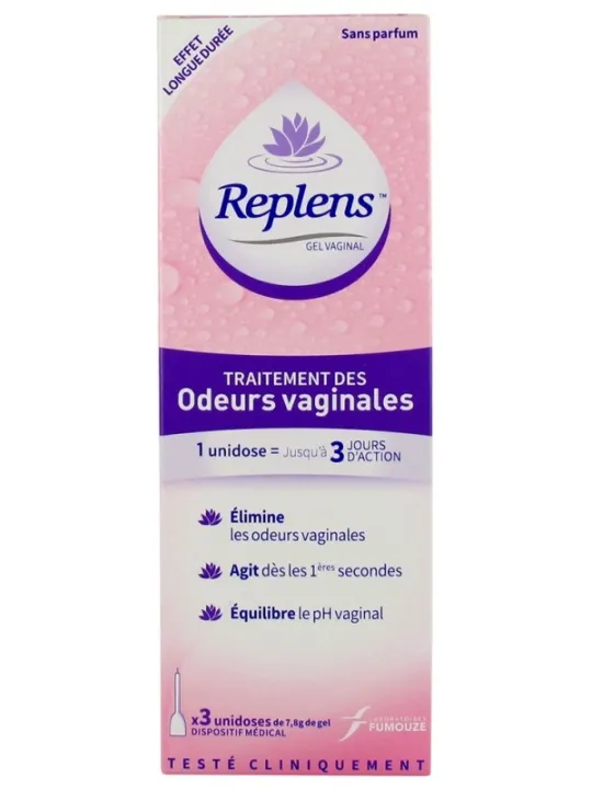 REPLENS Traitement des Odeurs Vaginales Unidoses boite de 3