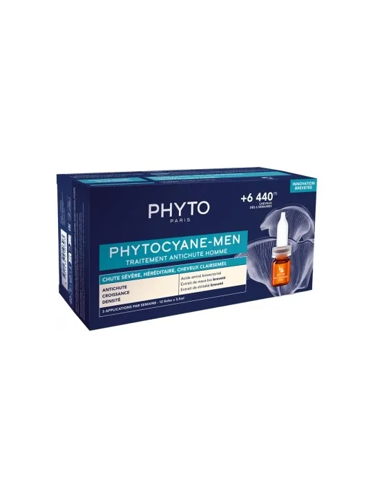 PHYTO Phytocyane Traitement Anti-Chute Men Ampoules boite de 12