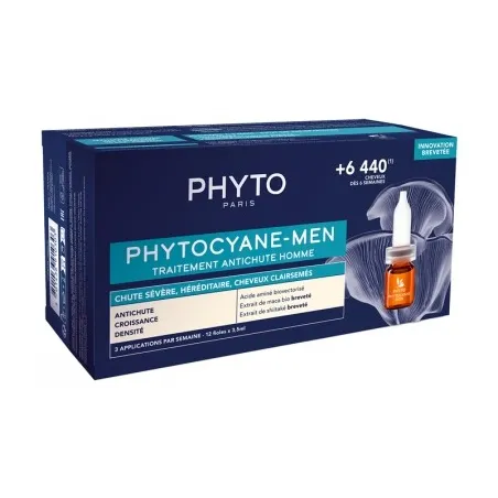 PHYTO Phytocyane Traitement Anti-Chute Men Ampoules boite de 12